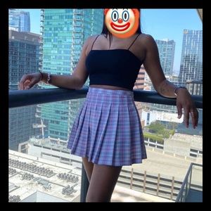 Plaid Mini Skirt - Size Small